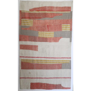 2018 | kantha cloth and linen repurposed garments, repurposed grain sack, printed linen, cotton thread